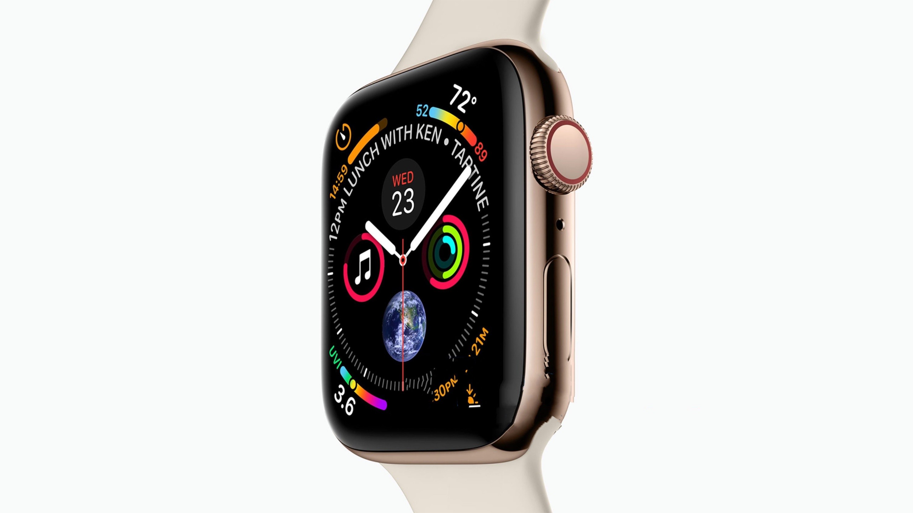 【苹果apple watch series 4 44mm gps 蜂窝网络/铝金属表壳/运动表带