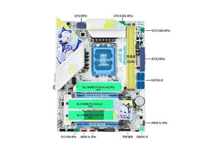 升技猫娘 B760MD4 CAT VERSION（白）