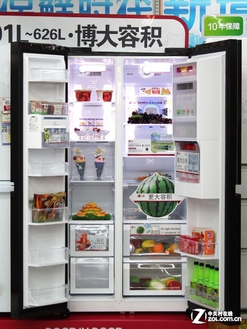 隐藏式自动制冰机lg对开门冰箱25800元